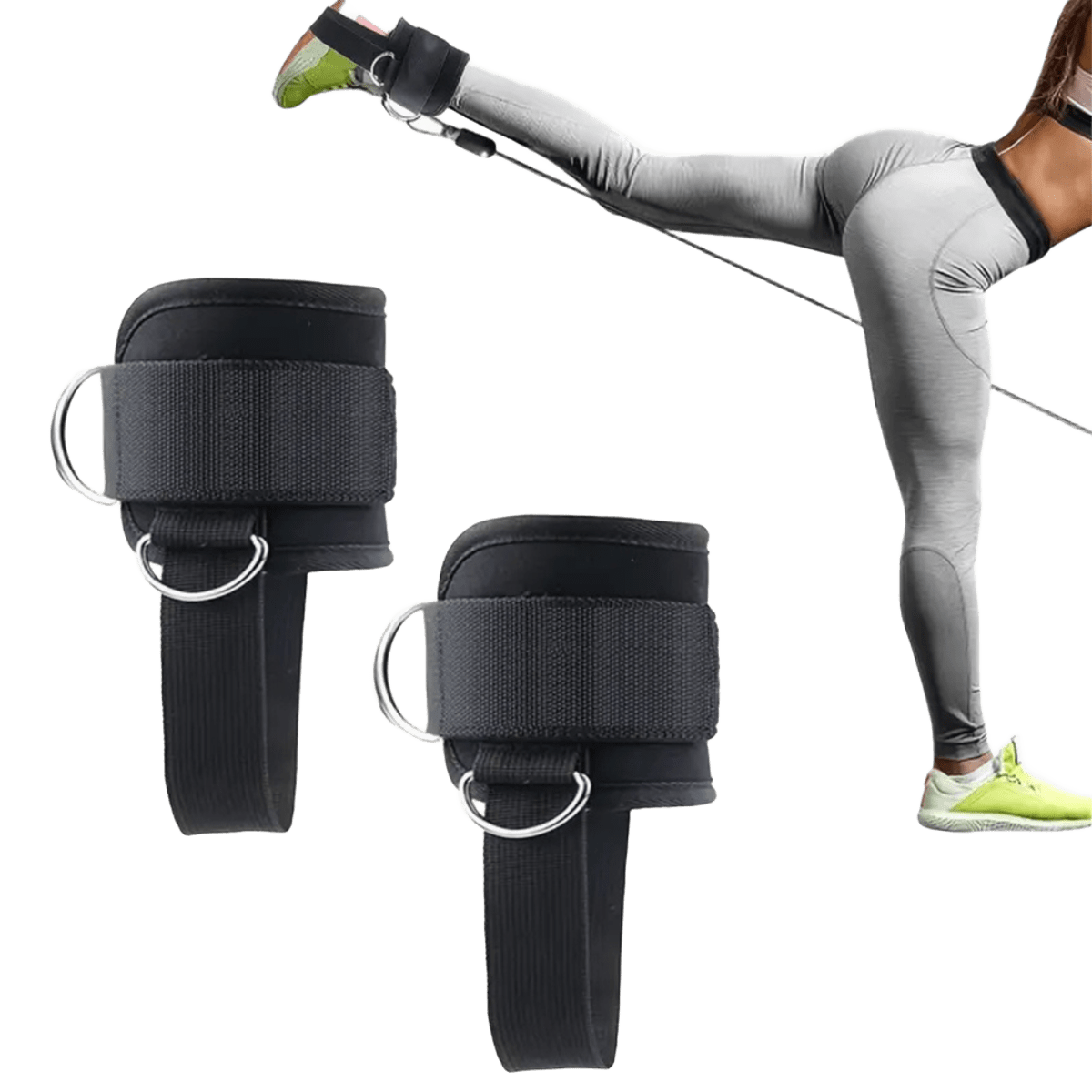 Lordxfit 2 piezas de correas ajustables para tobillo para fitness y ejercicio - Default Title