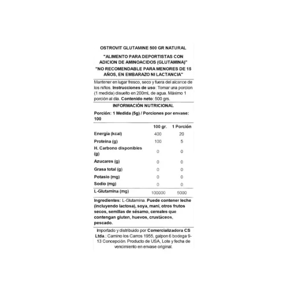 Glutamina OstroVit 500g