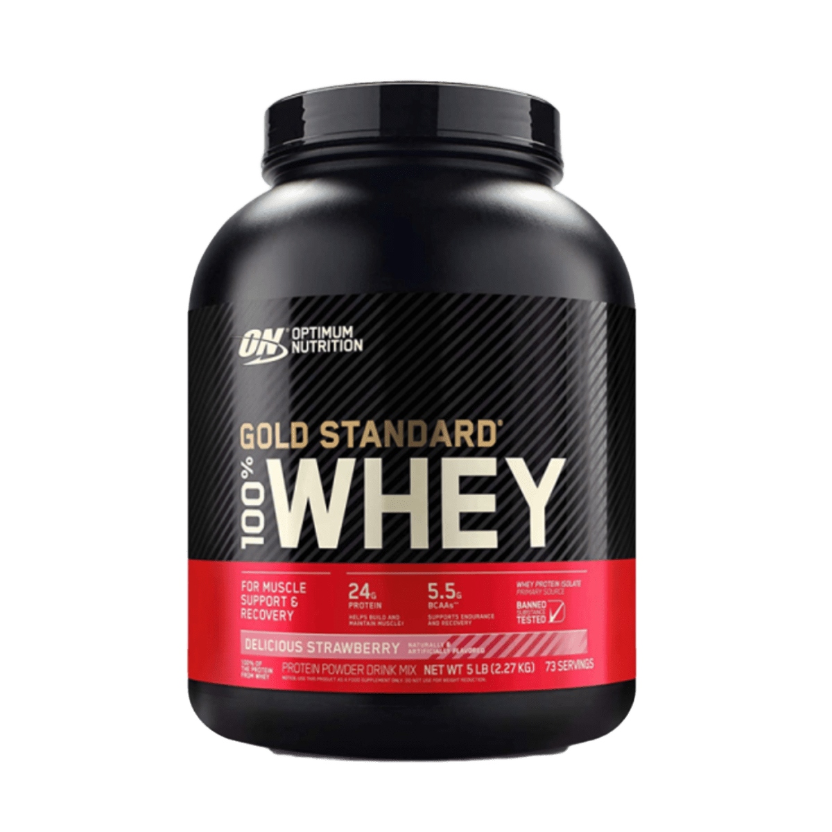 GOLD STANDARD 100% WHEY 5 LB DELICIOSO SABOR FRUTILLA 76