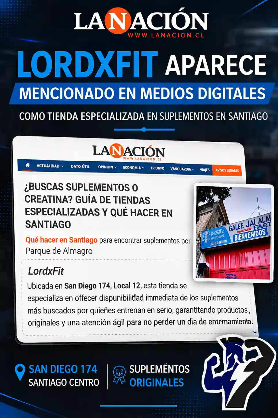 LordxFit mencionada en guía de suplementos en Santiago