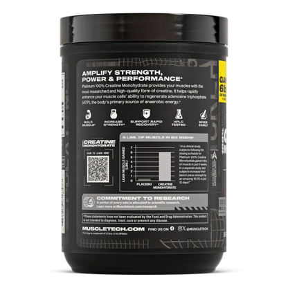 Suplemento de creatina Muscletech Creatina Platinum sabor frutos rojos, envase de 399g para mejorar rendimiento muscular
