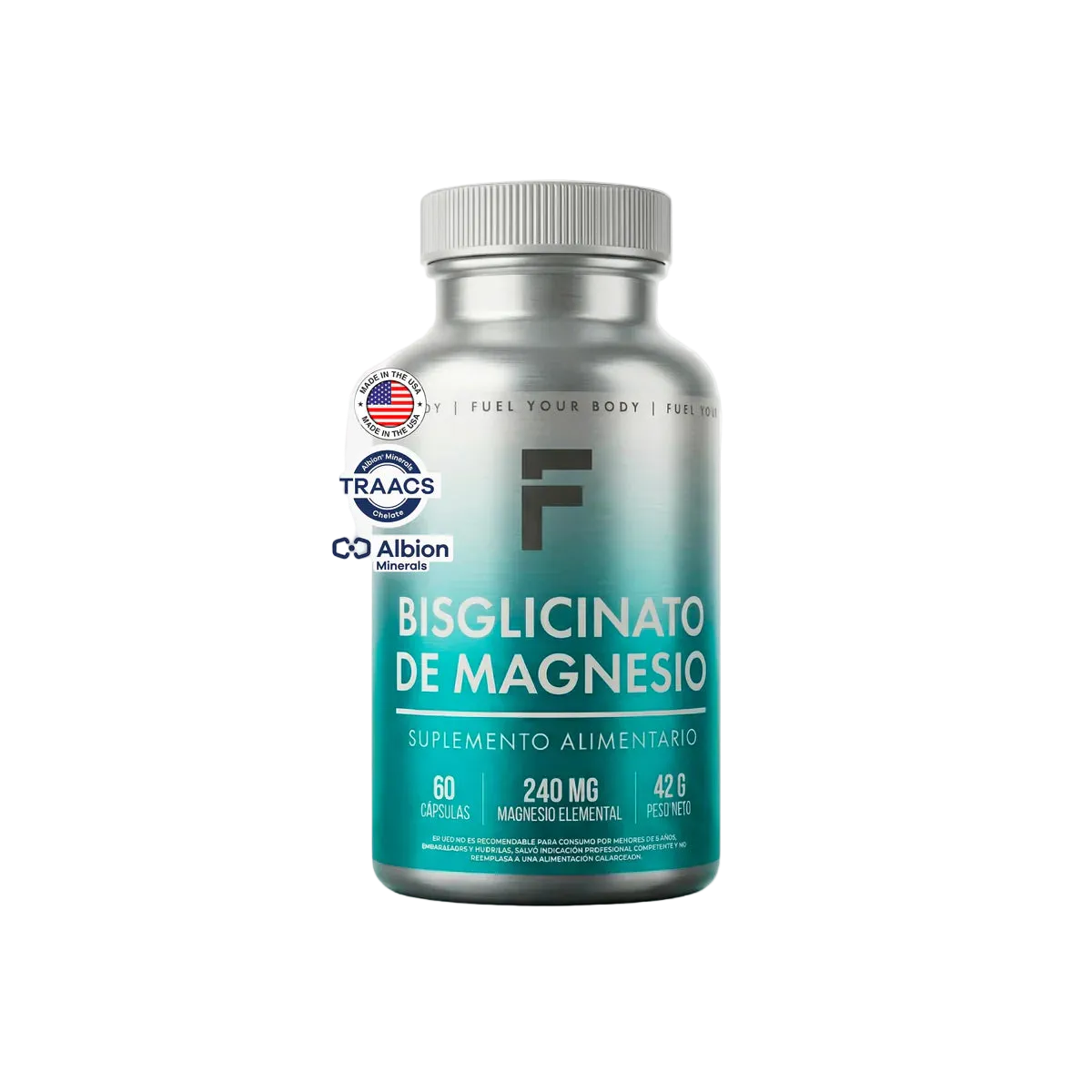 Bisglicinato de Magnesio 60 caps