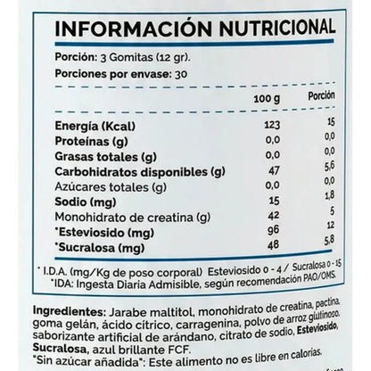 CREATINA MONOHIDRATADA GOMITAS 360GR