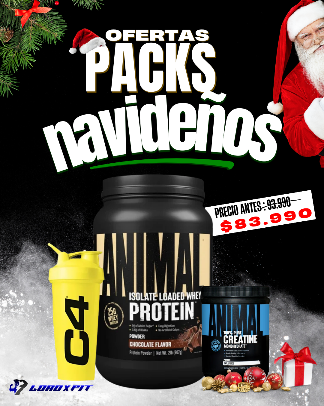 🦍 | Proteína Animal + Creatina Animal + Shaker C4 - Proteína, creatina y suplementos originales – LORDXFIT Chile