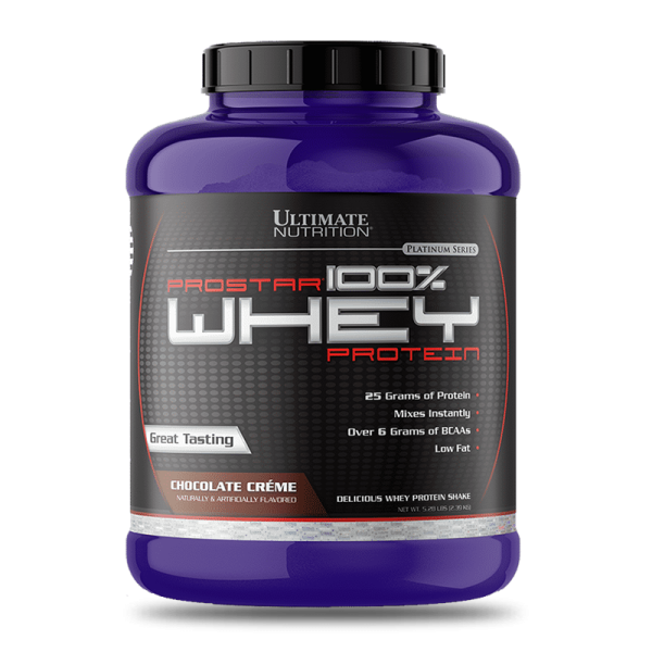 Proteína en polvo Ultimate Proteina Prostar 100% Whey sabor crema de chocolate, suplemento de Ultimate Nutrition, envase de 5.28 lb