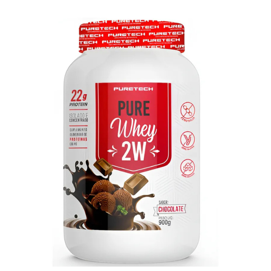 Proteína PURETECH Whey 900g Chocolate Concentrado Aislado 36 sv