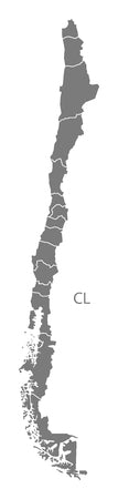 Mapa real de Chile por regiones